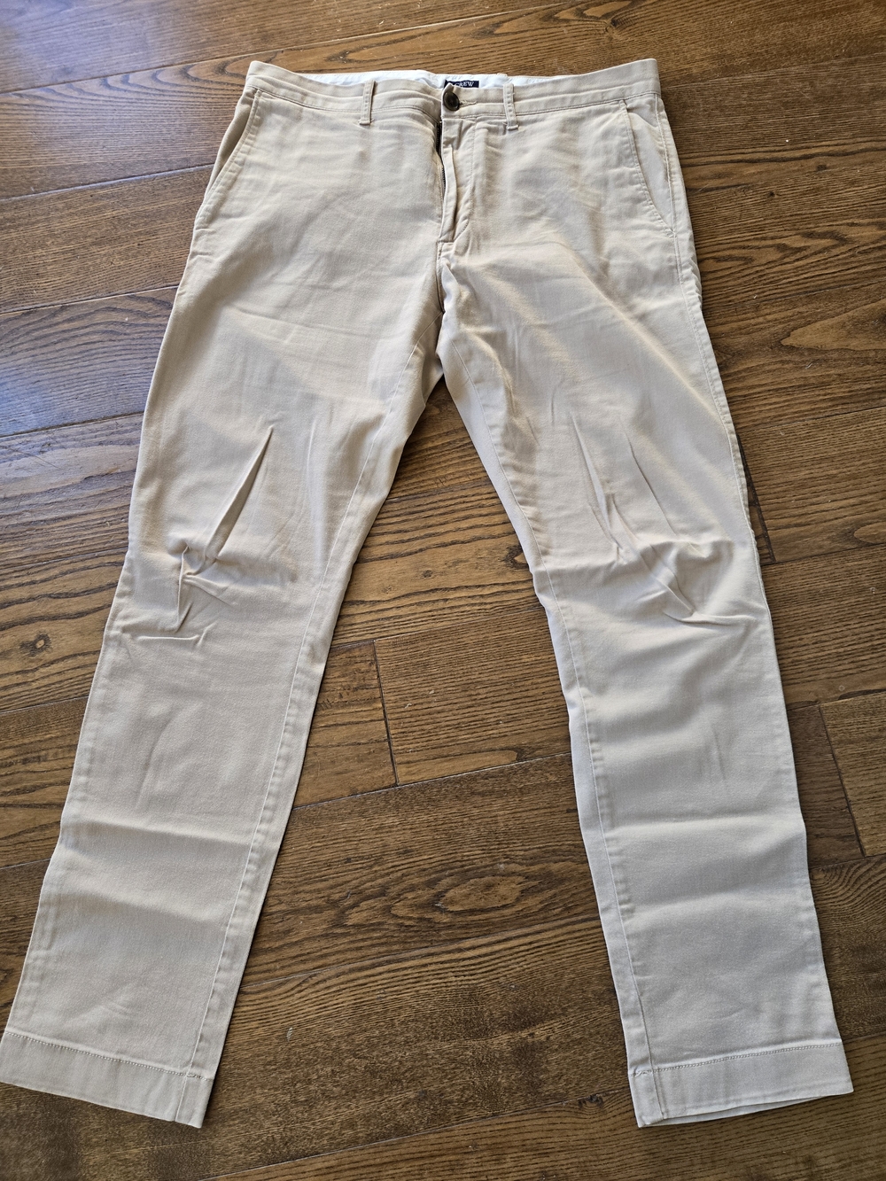 J. Crew Men’s Flex Slim Khaki Chinos in Light Beige 31x30
